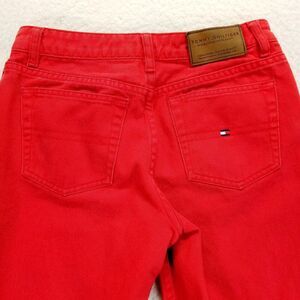 Tommy Hilfiger Women's Straight Leg Jeans in Red